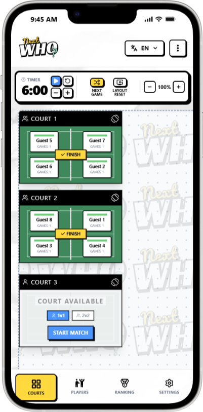 App Court View